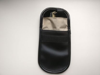 Signaali blokeeriv varjestusega kott autovõtmele (smart key, kessy, RF shielded, RFID võtmekott), must väike - Image 3